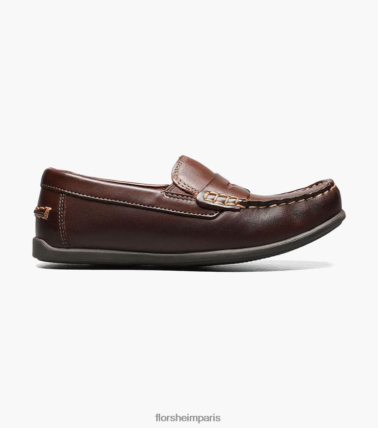 jaspe jr. conducteur de moc toe penny Florsheim enfants TBZJJL437 chaussure brun
