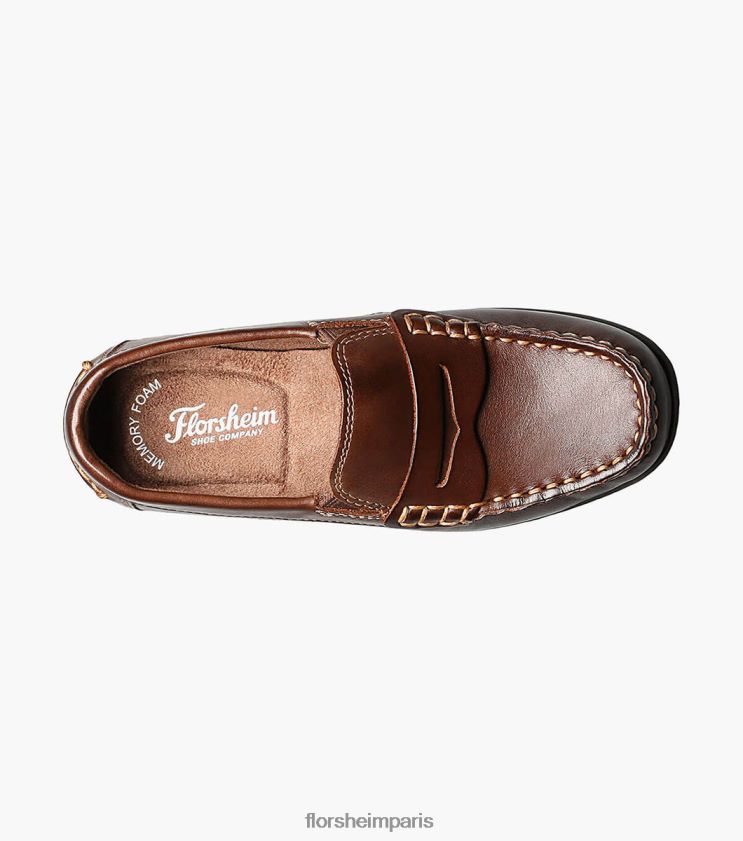 jaspe jr. conducteur de moc toe penny Florsheim enfants TBZJJL437 chaussure brun