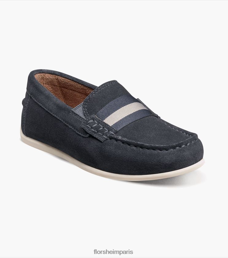 jaspe jr. mocassins à bride orteil Florsheim enfants TBZJJL426 chaussure daim bleu marine