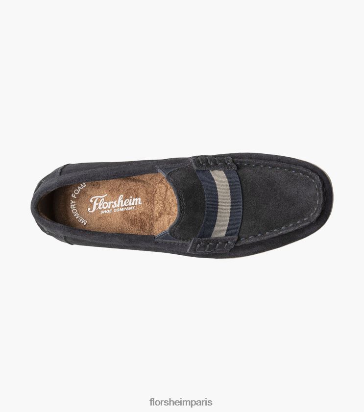 jaspe jr. mocassins à bride orteil Florsheim enfants TBZJJL426 chaussure daim bleu marine