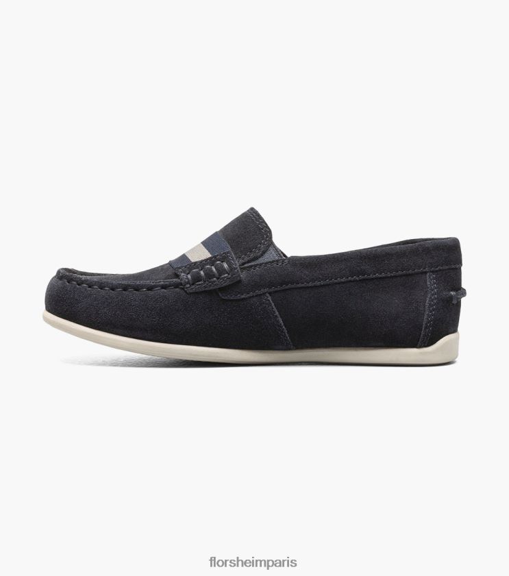 jaspe jr. mocassins à bride orteil Florsheim enfants TBZJJL426 chaussure daim bleu marine