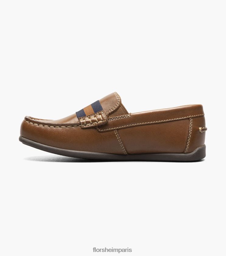 jaspe jr. mocassins à bride orteil Florsheim enfants TBZJJL427 chaussure bronzage de selle