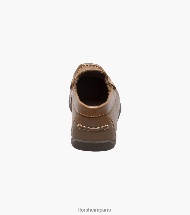 jaspe jr. mocassins à bride orteil Florsheim enfants TBZJJL427 chaussure bronzage de selle