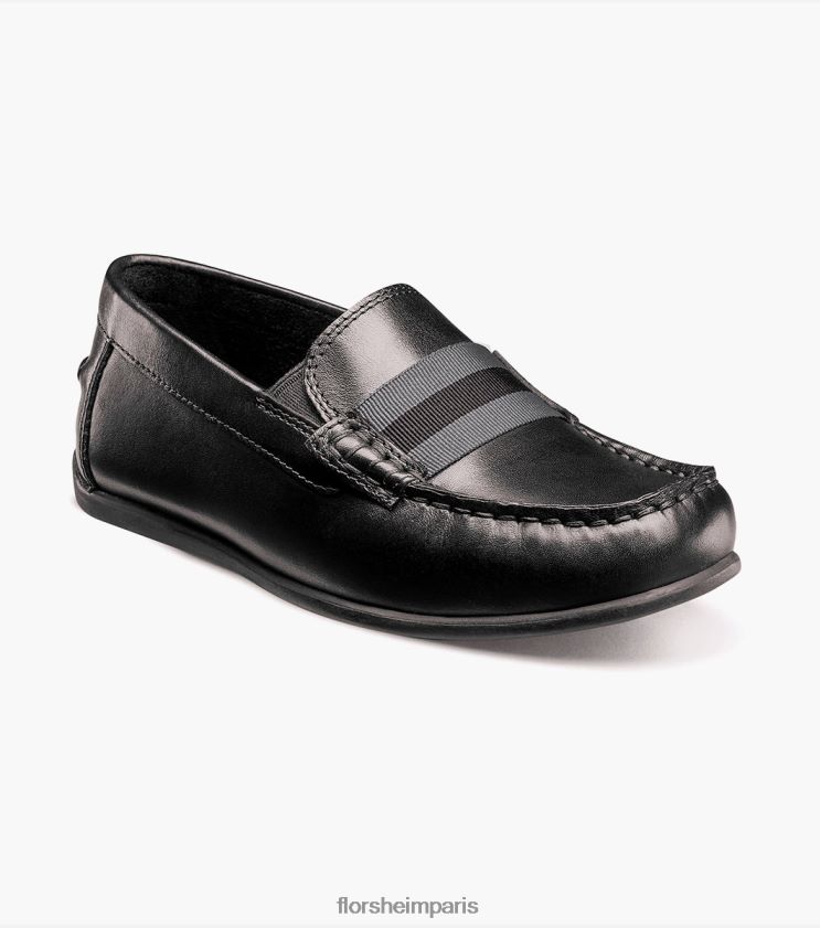 jaspe jr. mocassins à bride orteil Florsheim enfants TBZJJL428 chaussure noir