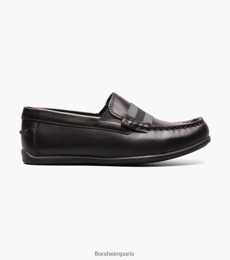 jaspe jr. mocassins à bride orteil Florsheim enfants TBZJJL428 chaussure noir