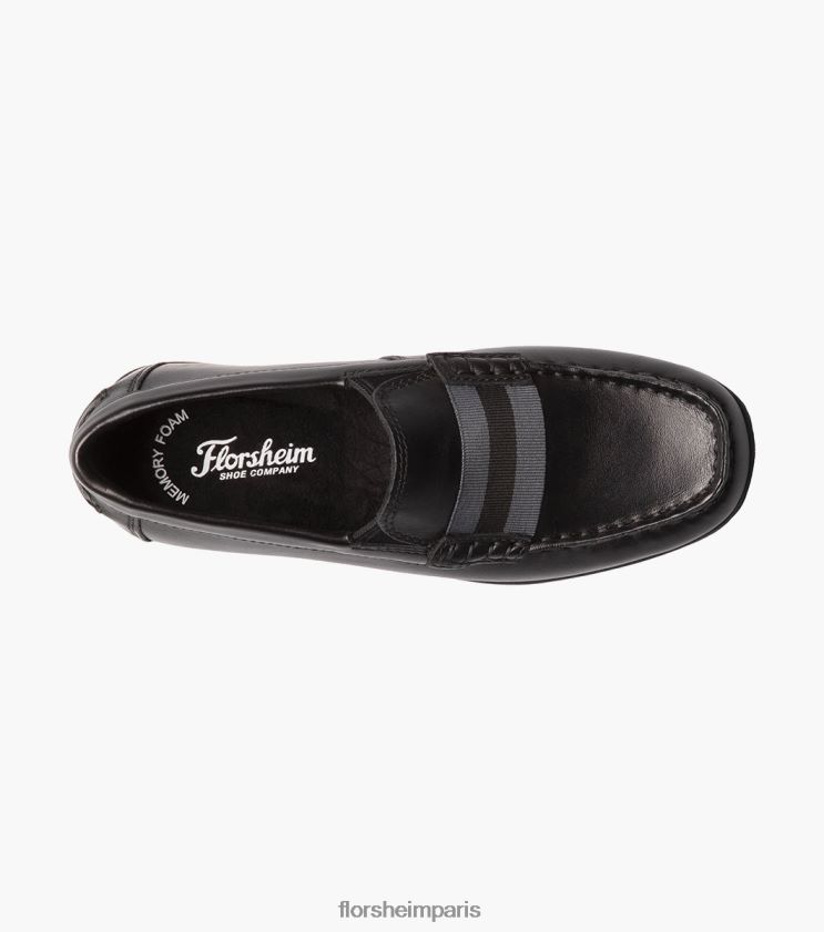 jaspe jr. mocassins à bride orteil Florsheim enfants TBZJJL428 chaussure noir