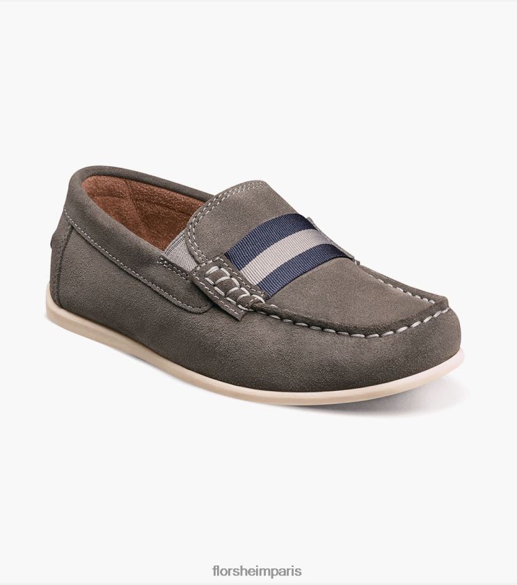 jaspe jr. mocassins à bride orteil Florsheim enfants TBZJJL429 chaussure daim gris