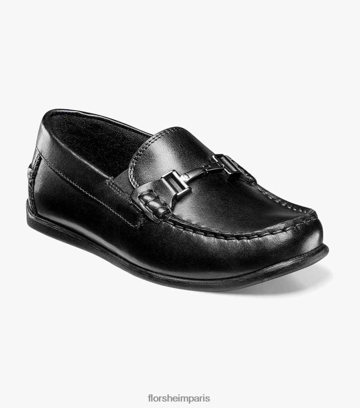 jaspe jr. mocassins à mors d'orteil Florsheim enfants TBZJJL499 chaussure noir