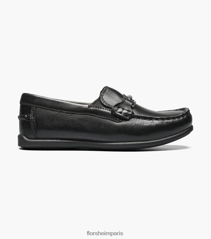 jaspe jr. mocassins à mors d'orteil Florsheim enfants TBZJJL499 chaussure noir