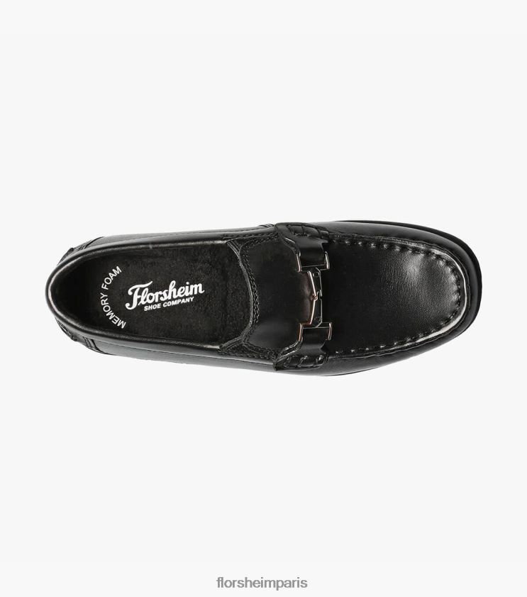jaspe jr. mocassins à mors d'orteil Florsheim enfants TBZJJL499 chaussure noir