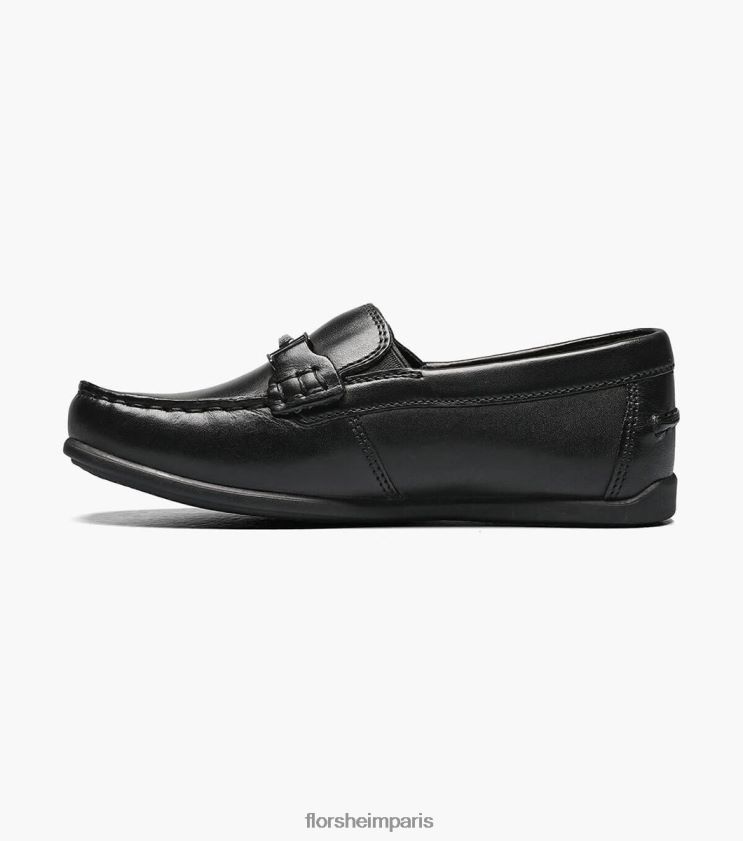 jaspe jr. mocassins à mors d'orteil Florsheim enfants TBZJJL499 chaussure noir