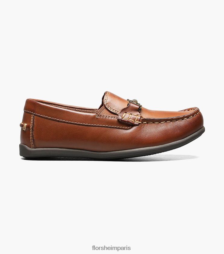 jaspe jr. mocassins à mors d'orteil Florsheim enfants TBZJJL500 chaussure bronzage de selle