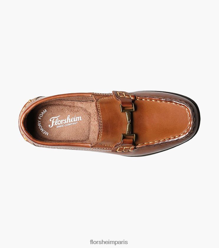 jaspe jr. mocassins à mors d'orteil Florsheim enfants TBZJJL500 chaussure bronzage de selle