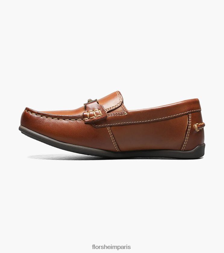 jaspe jr. mocassins à mors d'orteil Florsheim enfants TBZJJL500 chaussure bronzage de selle