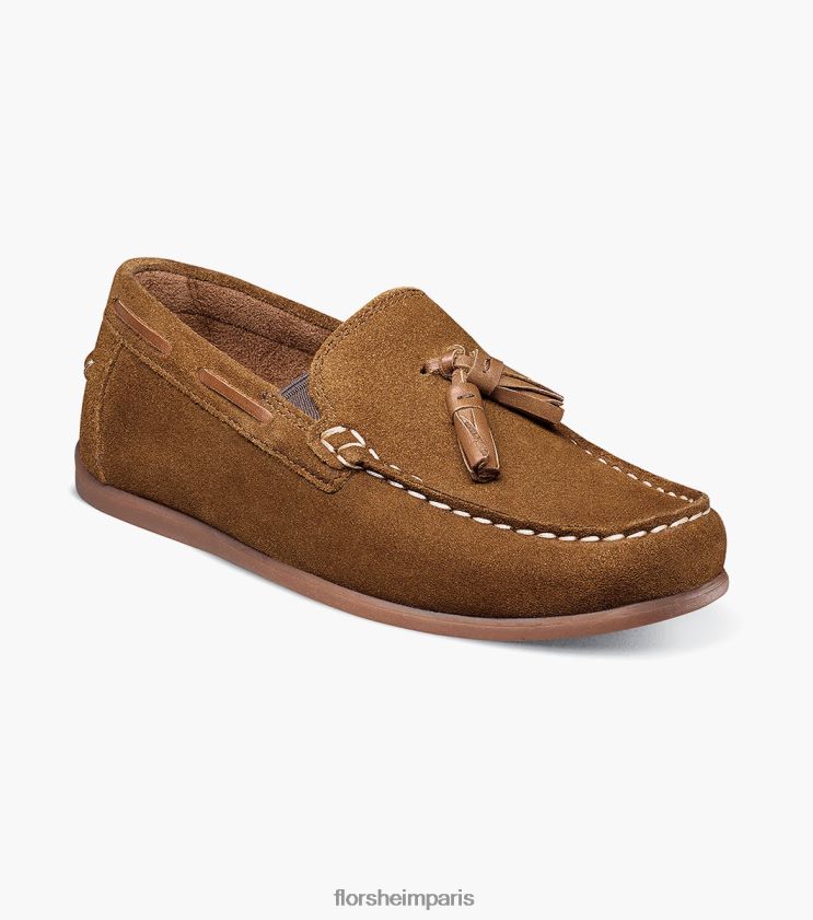 jaspe jr. mocassins à pampilles à bout tombant Florsheim enfants TBZJJL474 chaussure moka