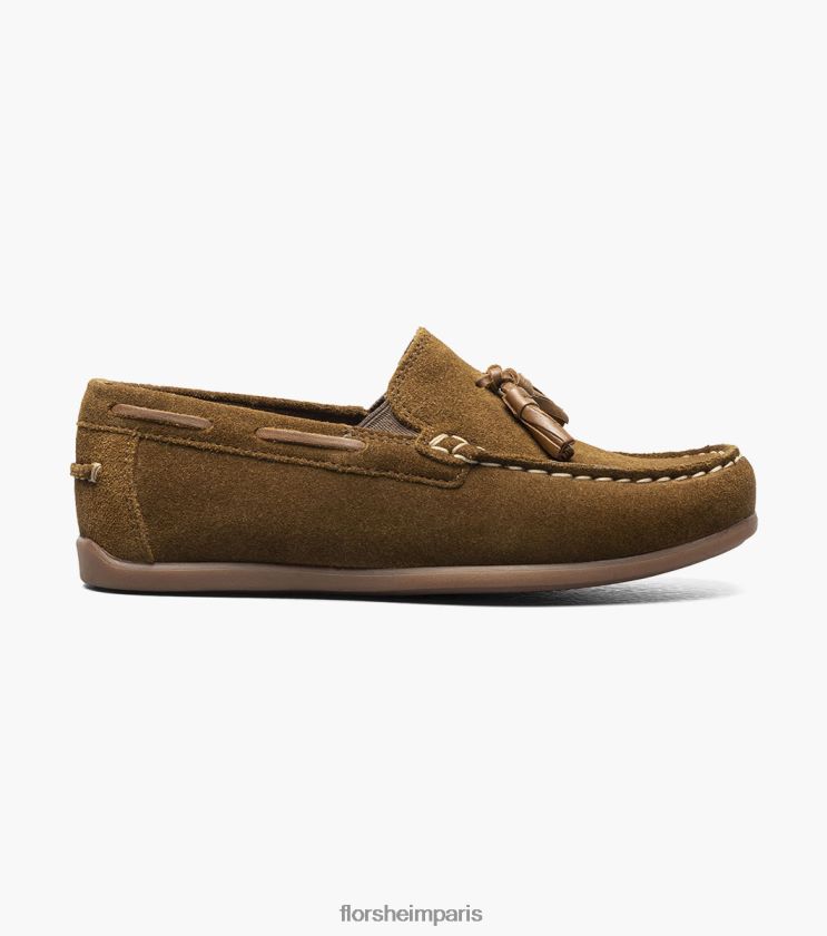jaspe jr. mocassins à pampilles à bout tombant Florsheim enfants TBZJJL474 chaussure moka