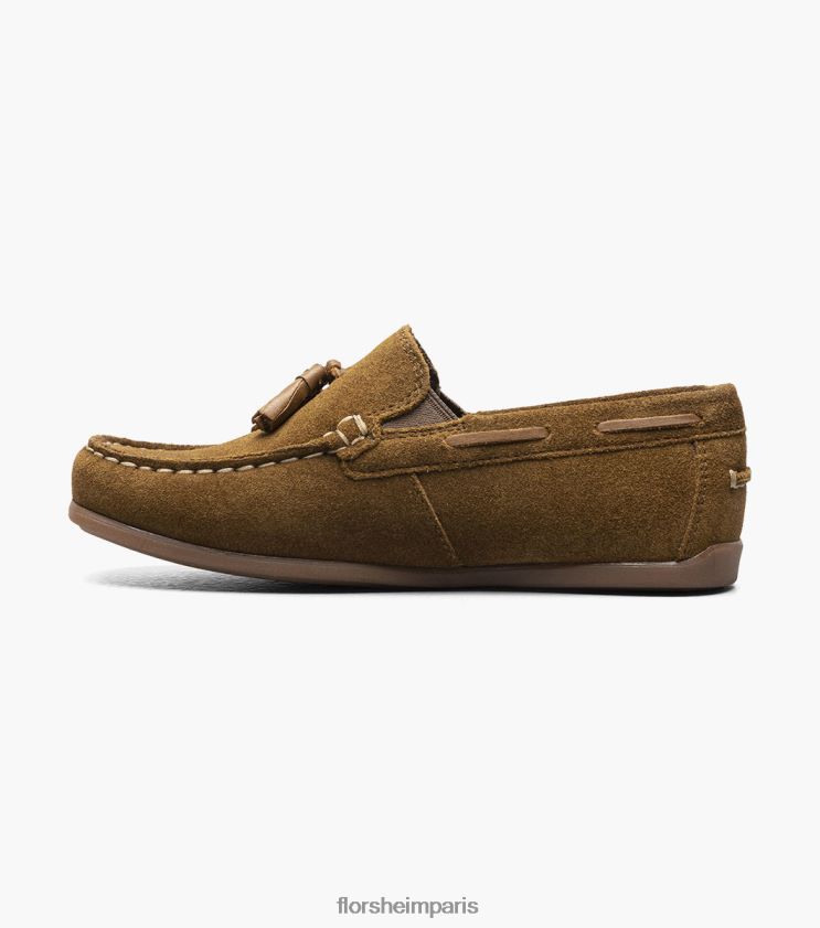 jaspe jr. mocassins à pampilles à bout tombant Florsheim enfants TBZJJL474 chaussure moka