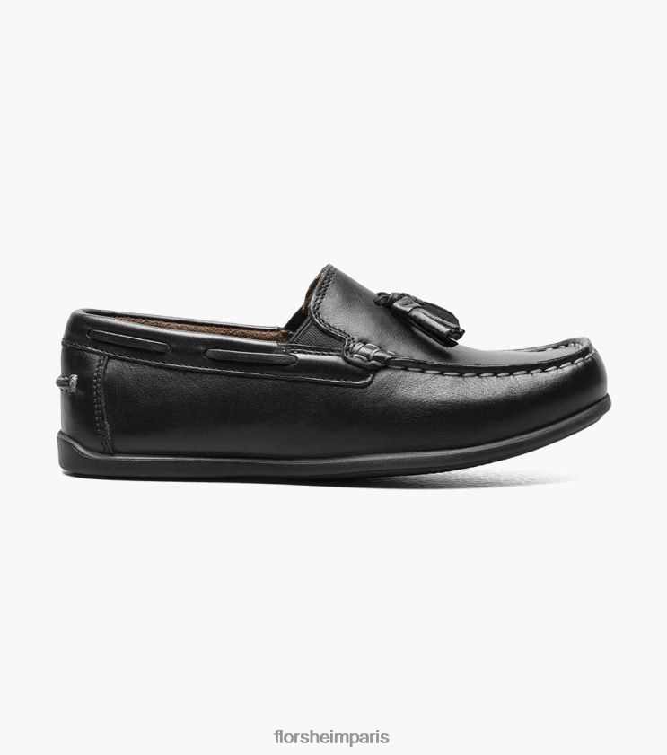 jaspe jr. mocassins à pampilles à bout tombant Florsheim enfants TBZJJL475 chaussure noir