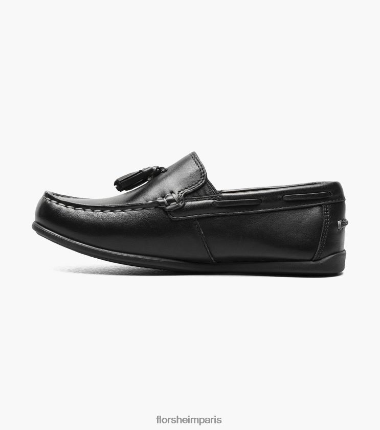 jaspe jr. mocassins à pampilles à bout tombant Florsheim enfants TBZJJL475 chaussure noir
