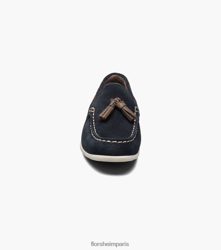 jaspe jr. mocassins à pampilles à bout tombant Florsheim enfants TBZJJL476 chaussure daim bleu marine