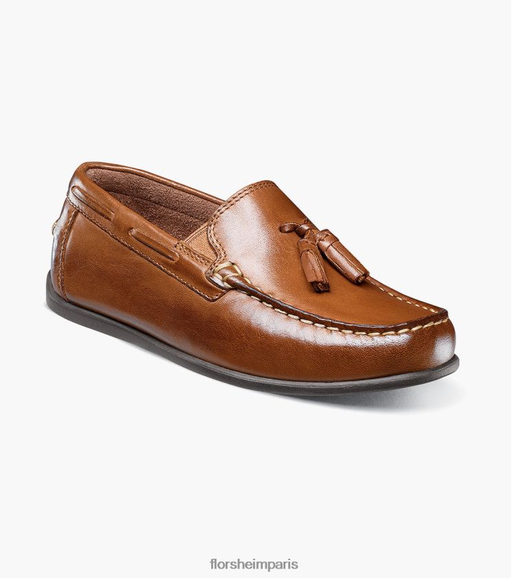 jaspe jr. mocassins à pampilles à bout tombant Florsheim enfants TBZJJL477 chaussure bronzage de selle