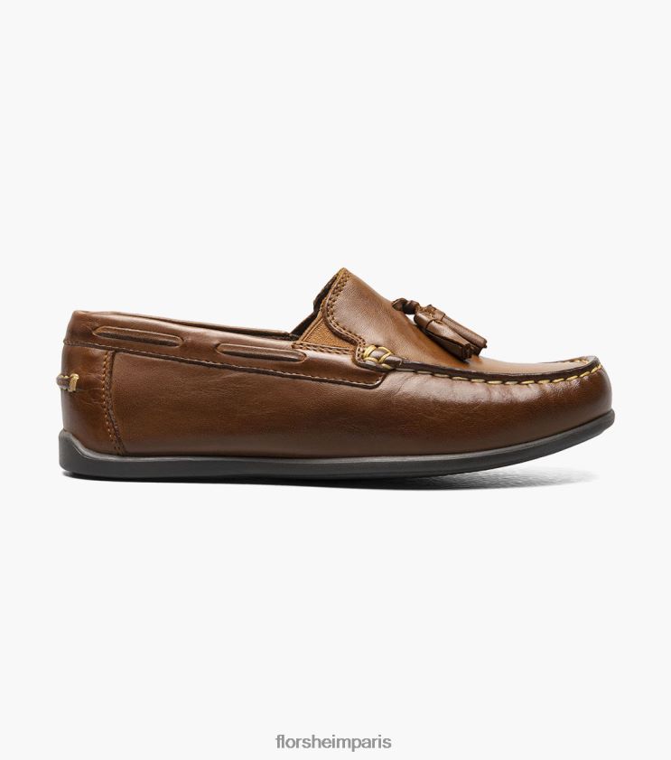 jaspe jr. mocassins à pampilles à bout tombant Florsheim enfants TBZJJL477 chaussure bronzage de selle