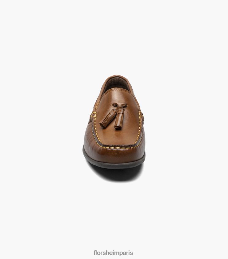 jaspe jr. mocassins à pampilles à bout tombant Florsheim enfants TBZJJL477 chaussure bronzage de selle