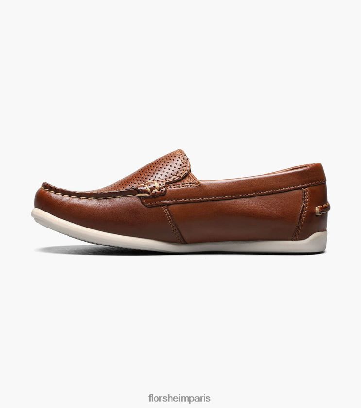 jaspe perf jr. mocassins vénitiens à bout mocassin Florsheim enfants TBZJJL467 chaussure bronzage de selle