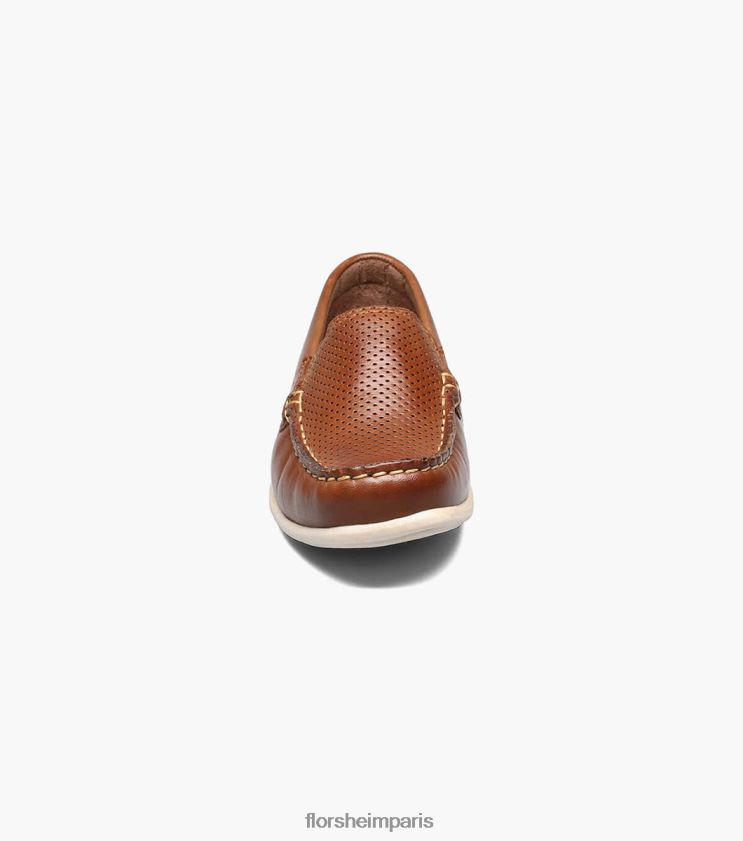 jaspe perf jr. mocassins vénitiens à bout mocassin Florsheim enfants TBZJJL467 chaussure bronzage de selle