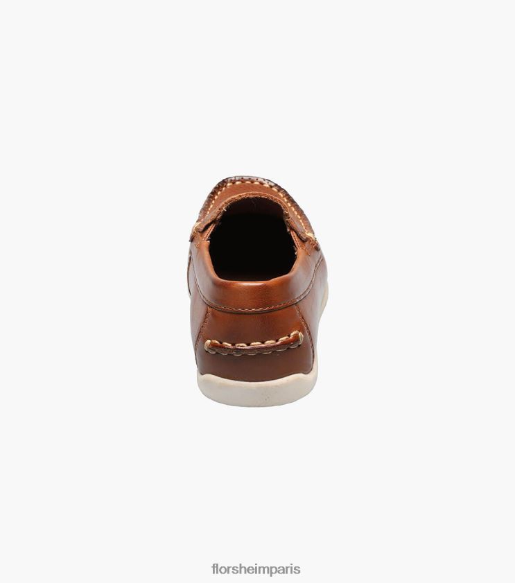 jaspe perf jr. mocassins vénitiens à bout mocassin Florsheim enfants TBZJJL467 chaussure bronzage de selle