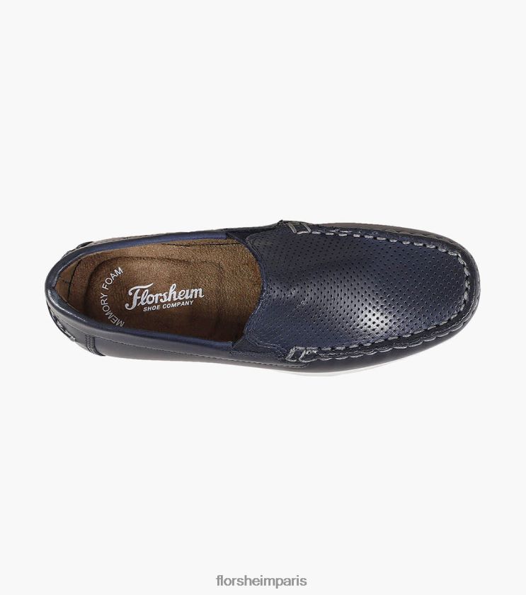 jaspe perf jr. mocassins vénitiens à bout mocassin Florsheim enfants TBZJJL468 chaussure marine