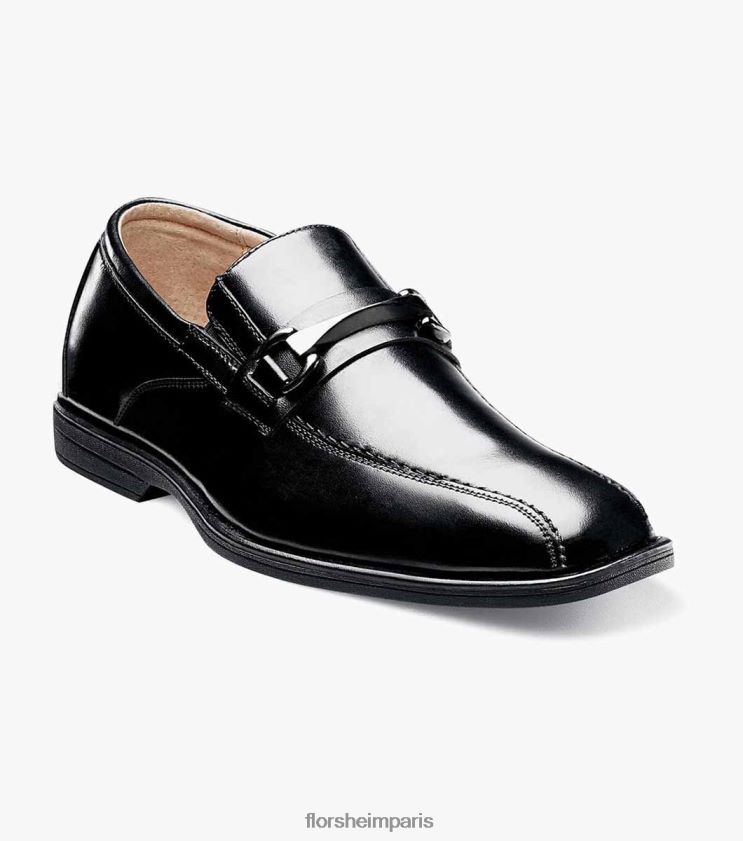 révéler jr. mocassins à bout de vélo Florsheim enfants TBZJJL486 chaussure noir