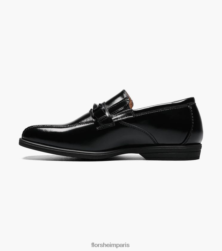 révéler jr. mocassins à bout de vélo Florsheim enfants TBZJJL486 chaussure noir