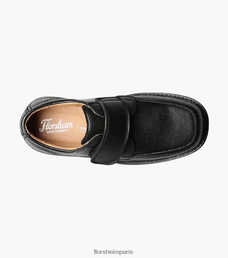berwyn jr. sangle d'orteil ii moc Florsheim enfants TBZJJL492 chaussure noir