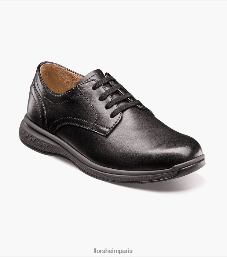 grands lacs jr. oxford à bout uni Florsheim enfants TBZJJL503 chaussure noir