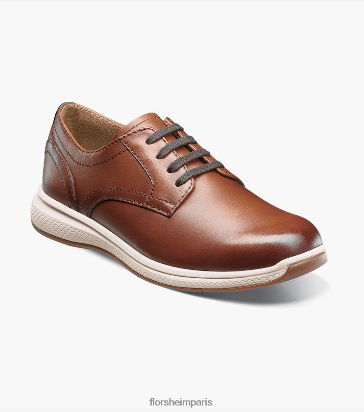 grands lacs jr. oxford à bout uni Florsheim enfants TBZJJL504 chaussure Cognac