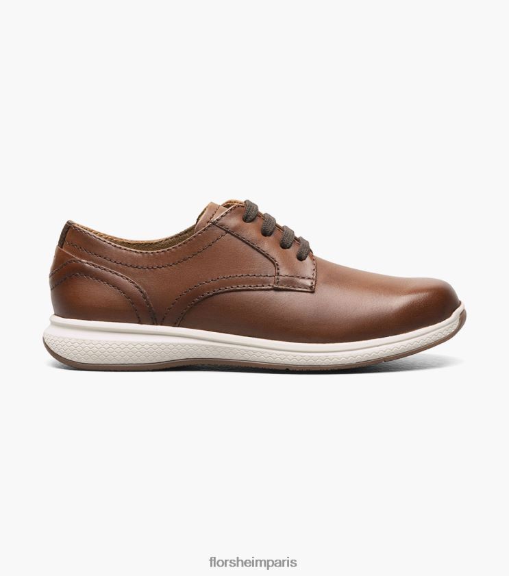grands lacs jr. oxford à bout uni Florsheim enfants TBZJJL504 chaussure Cognac