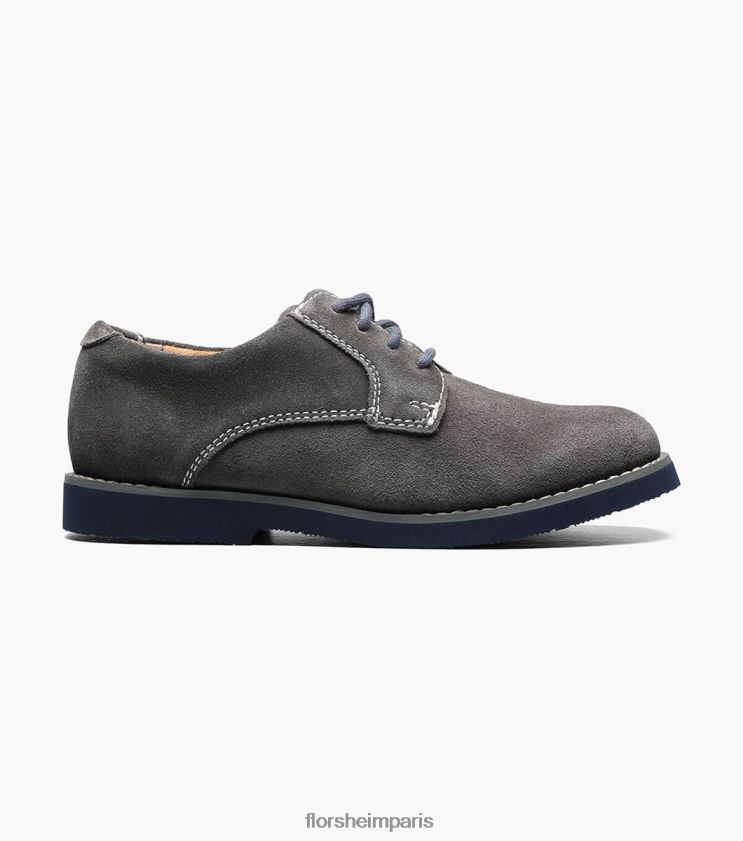 kearny jr. oxford à bout uni Florsheim enfants TBZJJL462 chaussure daim gris