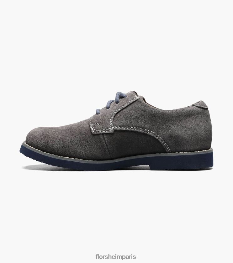 kearny jr. oxford à bout uni Florsheim enfants TBZJJL462 chaussure daim gris
