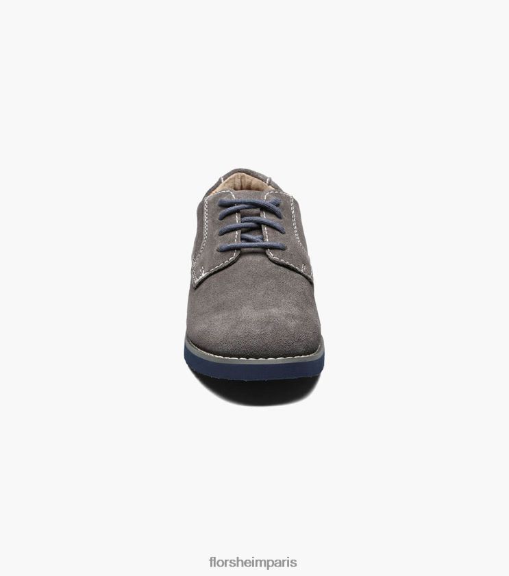 kearny jr. oxford à bout uni Florsheim enfants TBZJJL462 chaussure daim gris