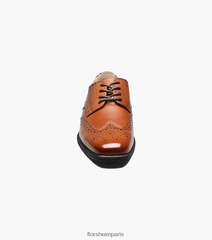 révéler jr. bout d'aile oxford Florsheim enfants TBZJJL483 chaussure Cognac