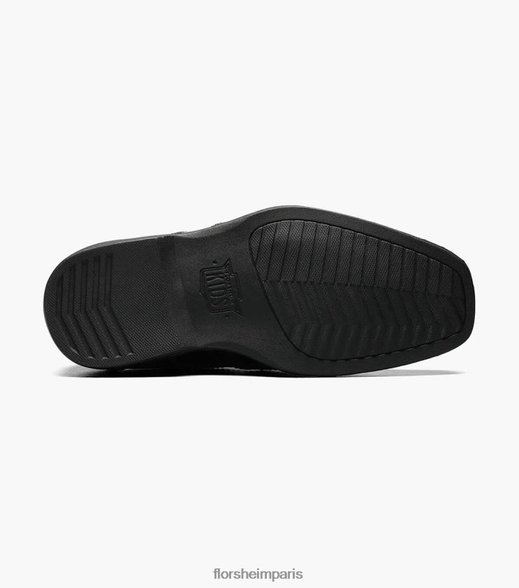 révéler jr. bout d'aile oxford Florsheim enfants TBZJJL484 chaussure noir