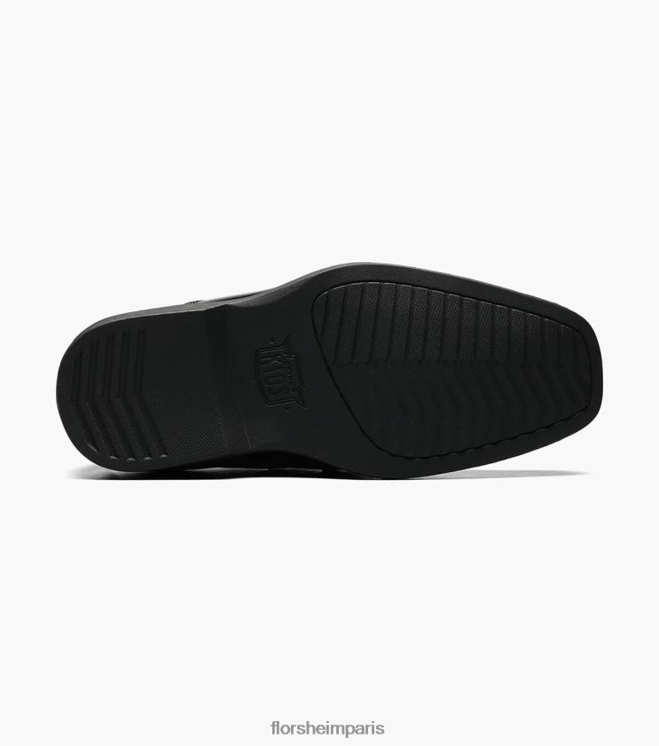 révéler jr. moc toe monk sangle oxford Florsheim enfants TBZJJL485 chaussure noir