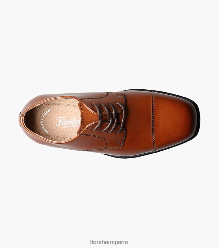 révéler jr. oxford à bout droit Florsheim enfants TBZJJL470 chaussure Cognac