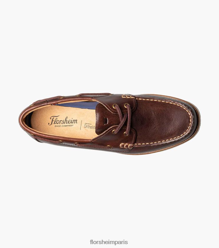 chaussure bateau atlantic moc toe Florsheim Hommes TBZJJL325 chaussure chocolat