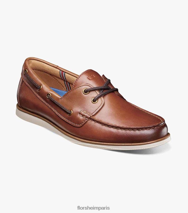 chaussure bateau atlantic moc toe Florsheim Hommes TBZJJL326 chaussure Cognac