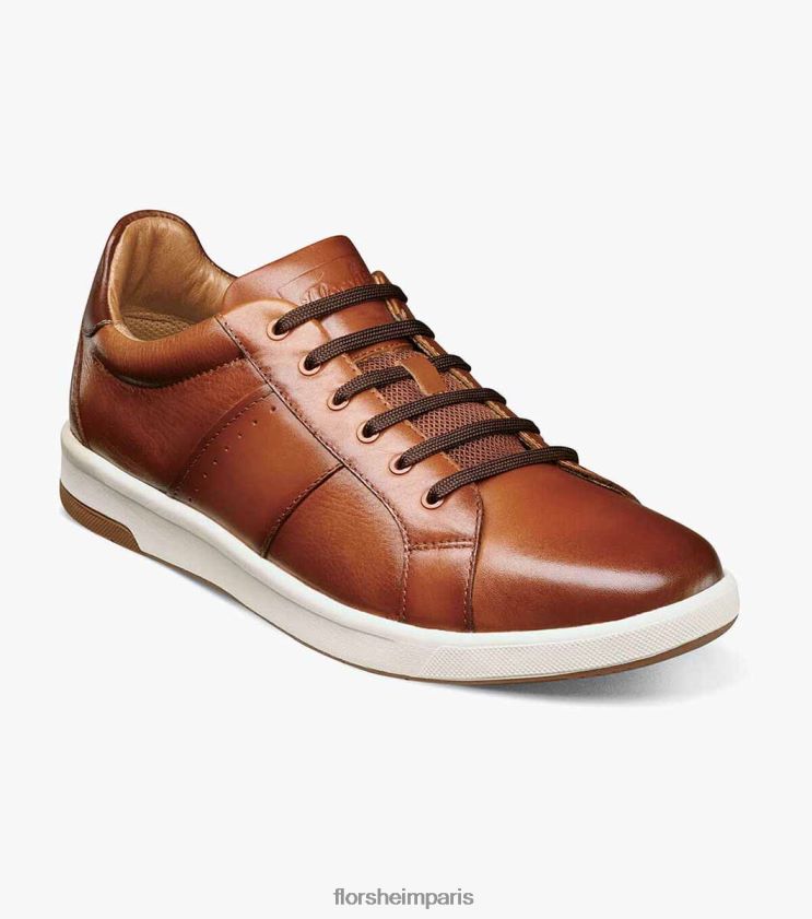 baskets croisées en dentelle aux orteils Florsheim Hommes TBZJJL331 chaussure Cognac
