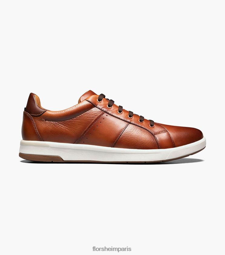 baskets croisées en dentelle aux orteils Florsheim Hommes TBZJJL331 chaussure Cognac