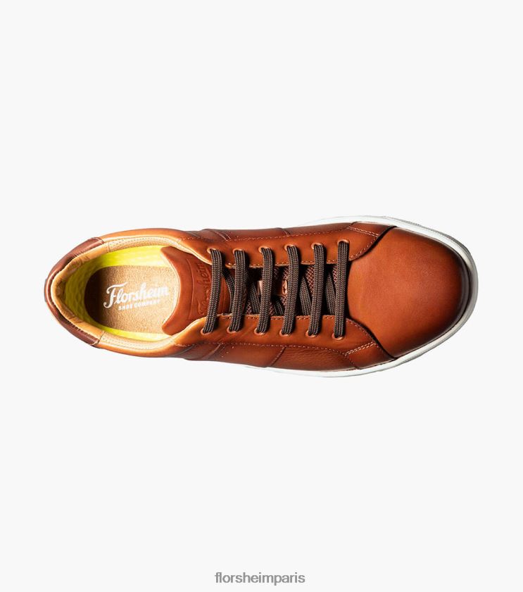 baskets croisées en dentelle aux orteils Florsheim Hommes TBZJJL331 chaussure Cognac