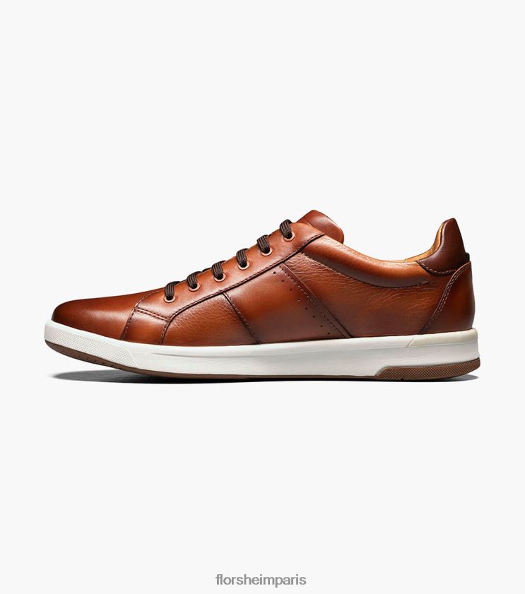 baskets croisées en dentelle aux orteils Florsheim Hommes TBZJJL331 chaussure Cognac